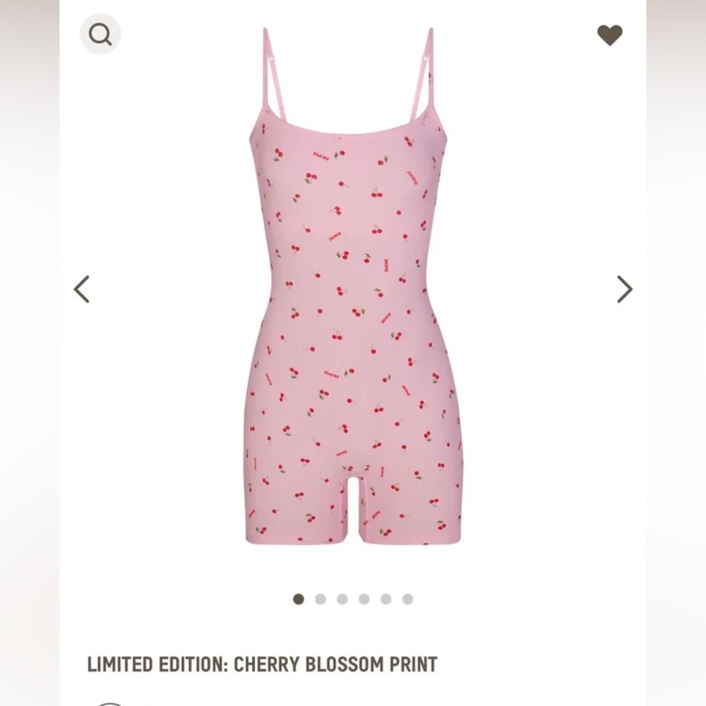 NWT Limited edition SKIMS cherry blossom romper small